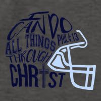 I Can Do All Things Through Christ Football Vector Backpack