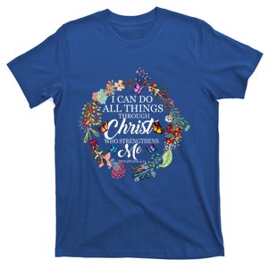 I Can Do All Things Through Christ Butterfly Art Great Gift Religious Gift T-Shirt