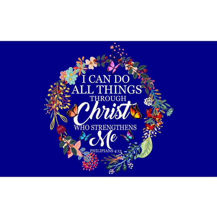 I Can Do All Things Through Christ Butterfly Art Great Gift Religious Gift Bumper Sticker