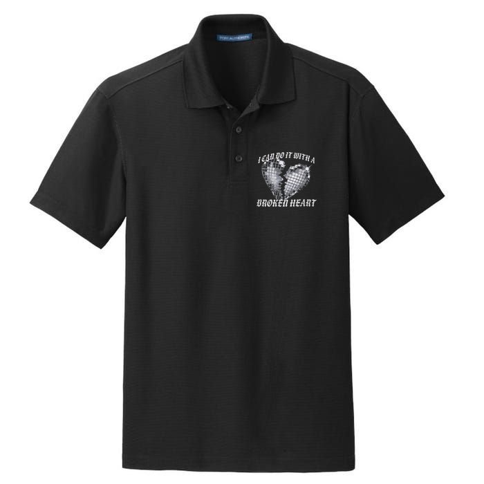 I Can Do It With A Broken Heart Dry Zone Grid Polo