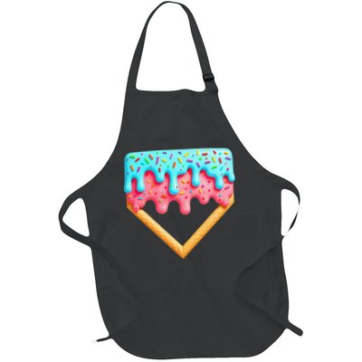 Ice Cream Drip Baseball Stuff Baseball Home Plate Dripping Apron