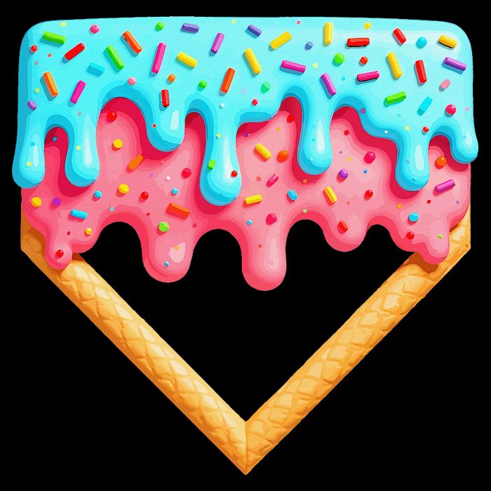 Ice Cream Drip Baseball Stuff Baseball Home Plate Dripping City Backpack