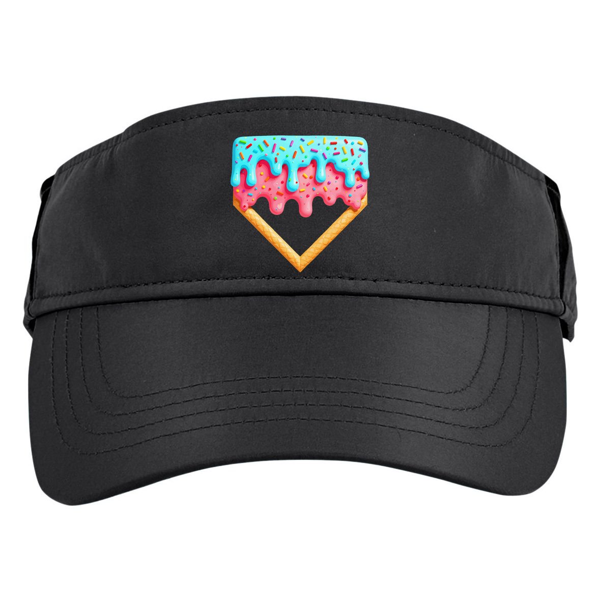 Ice Cream Drip Baseball Stuff Baseball Home Plate Dripping Adult Drive Performance Visor
