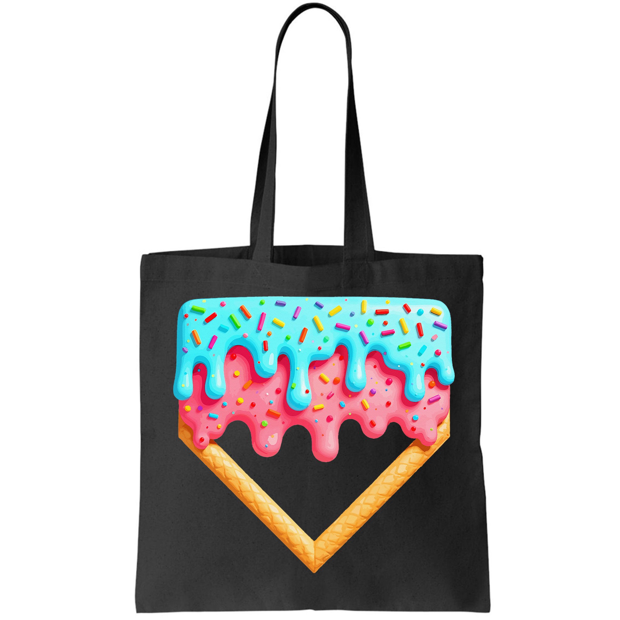 Ice Cream Drip Baseball Stuff Baseball Home Plate Dripping Bag