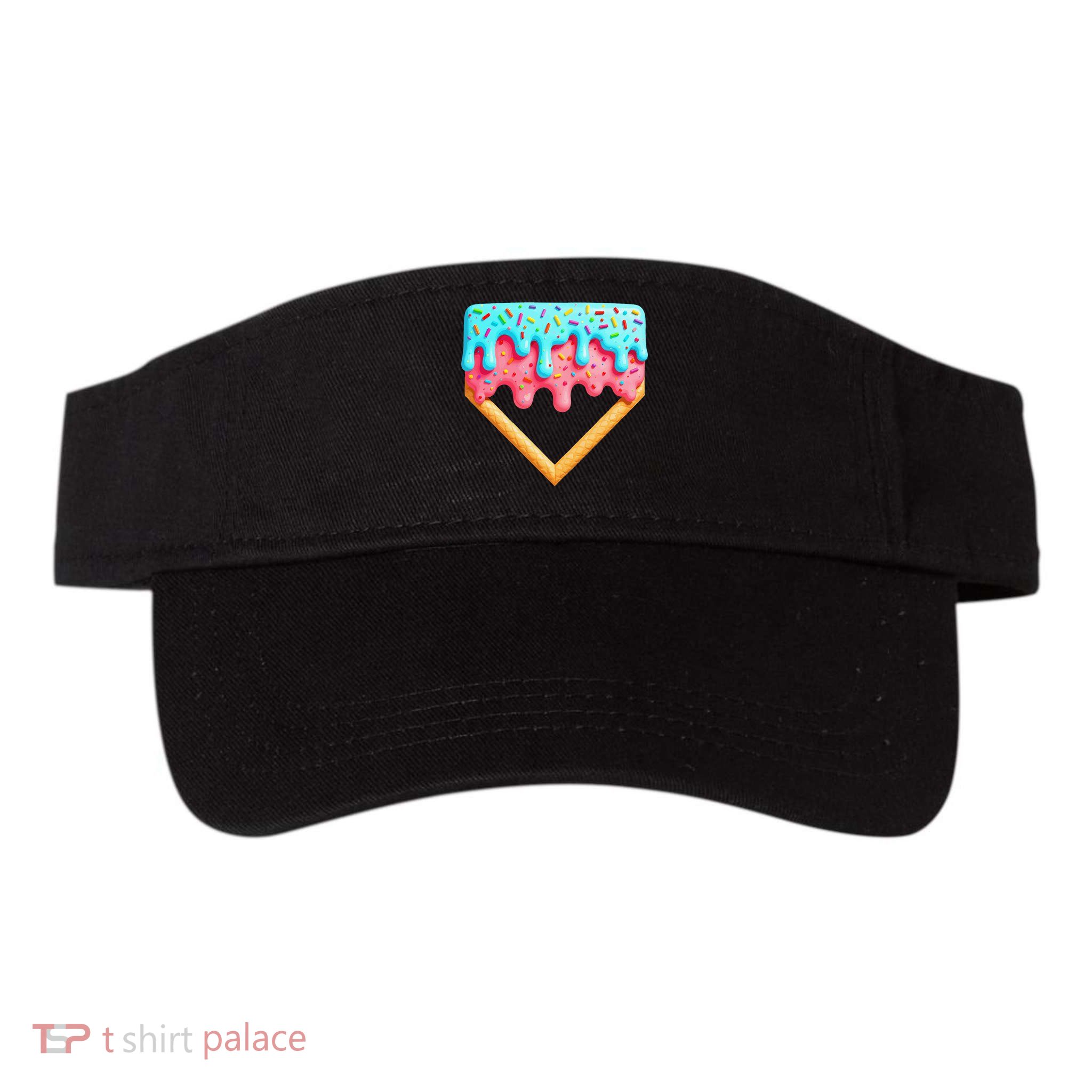 Ice Cream Drip Baseball Stuff Baseball Home Plate Dripping Visor