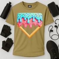 Ice Cream Drip Baseball Stuff Baseball Home Plate Dripping Cooling Performance Crew T-Shirt
