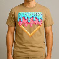 Ice Cream Drip Baseball Stuff Baseball Home Plate Dripping T-Shirt