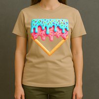 Ice Cream Drip Baseball Stuff Baseball Home Plate Dripping T-Shirt