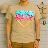Ice Cream Drip Baseball Stuff Baseball Home Plate Dripping T-Shirt