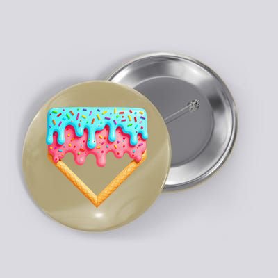 Ice Cream Drip Baseball Stuff Baseball Home Plate Dripping Button