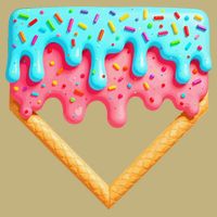 Ice Cream Drip Baseball Stuff Baseball Home Plate Dripping Button