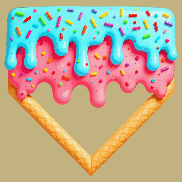 Ice Cream Drip Baseball Stuff Baseball Home Plate Dripping Button