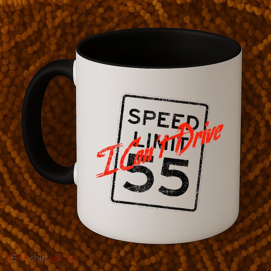 I Can't Drive 55 Distressed Mug