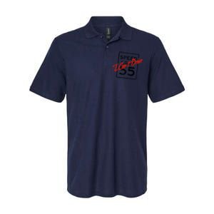 I Can't Drive 55 Distressed Softstyle Adult Sport Polo