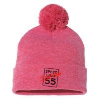 I Can't Drive 55 Distressed Pom Pom 12in Knit Beanie