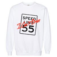 I Can't Drive 55 Distressed Garment-Dyed Sweatshirt