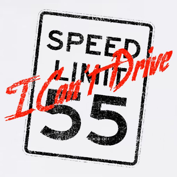 I Can't Drive 55 Distressed Garment-Dyed Sweatshirt