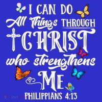 I Can Do All Things Through Christ Butterfly Art Cute Gift Religious Gift 16 in Basic Backpack