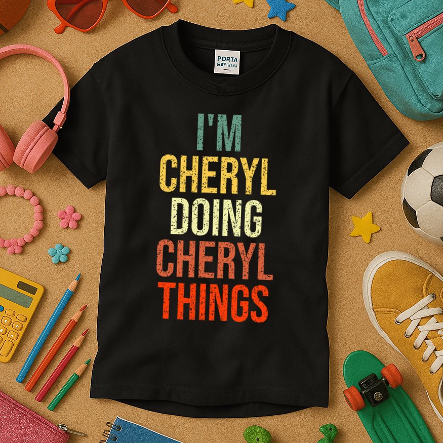 I'm Cheryl Doing Cheryl Things Personalized First Name Kids T-Shirt