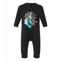 I Can Do All Things Through Christ Lion Faith Christian Infant Fleece One Piece