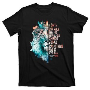 I Can Do All Things Through Christ Lion Faith Christian T-Shirt