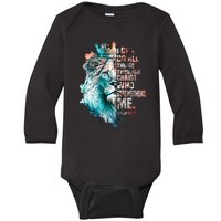 I Can Do All Things Through Christ Lion Faith Christian Baby Long Sleeve Bodysuit