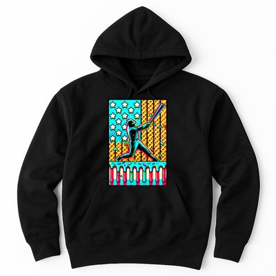 Ice Cream Drip Baseball Stuff Drip For B.oys American Flag Hoodie