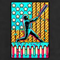 Ice Cream Drip Baseball Stuff Drip For B.oys American Flag Beanie
