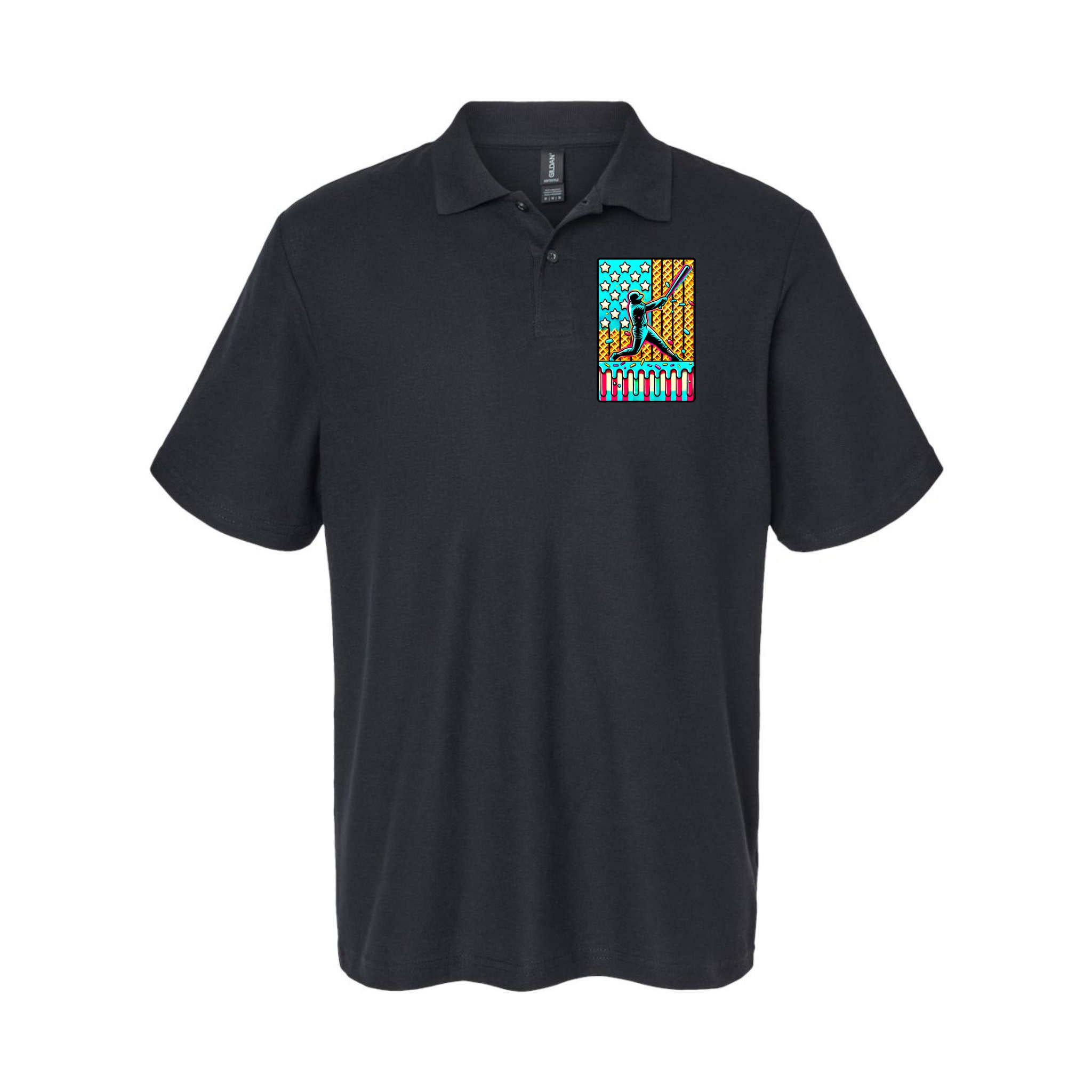 Ice Cream Drip Baseball Stuff Drip For B.oys American Flag Polo