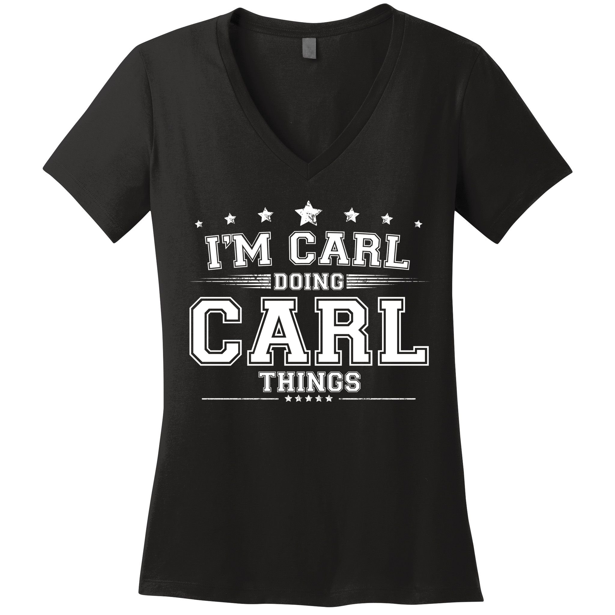 Im Carl Doing Carl Things Women's V-Neck T-Shirt