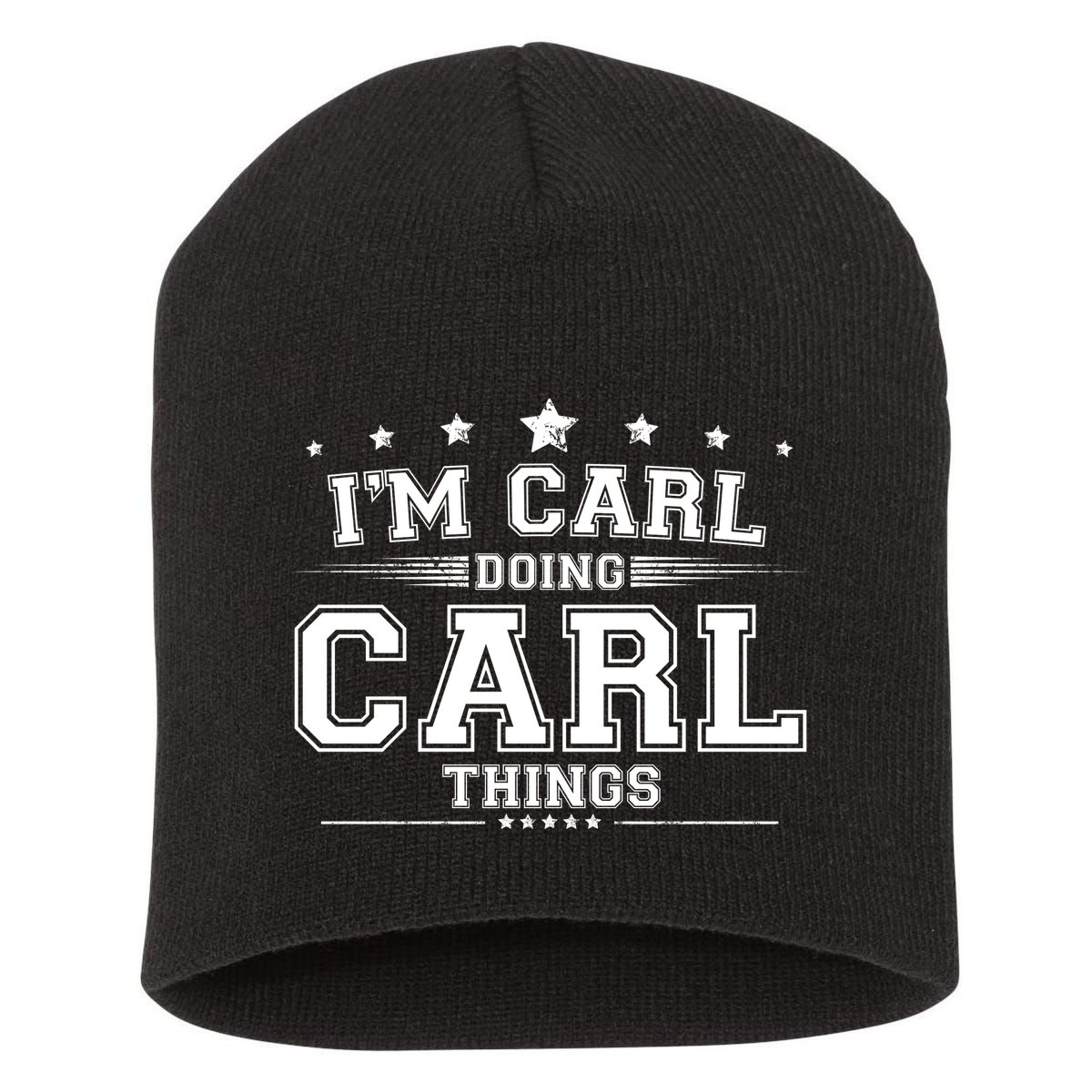 Im Carl Doing Carl Things Short Acrylic Beanie
