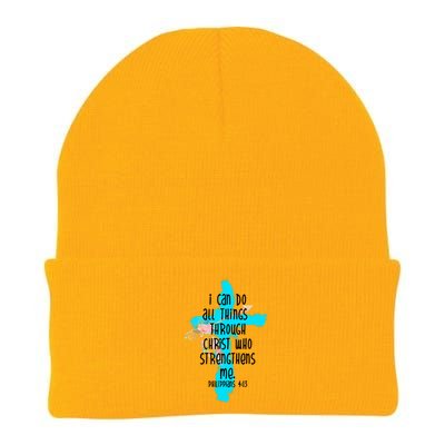 I Can Do All Things Through Christ Philippians 4:13 Bible Verse Knit Cap Winter Beanie