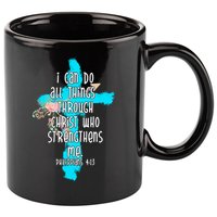 I Can Do All Things Through Christ Philippians 4:13 Bible Verse 11oz C Handle Ceramic Mug