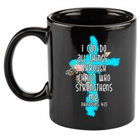 I Can Do All Things Through Christ Philippians 4:13 Bible Verse 11oz C Handle Ceramic Mug