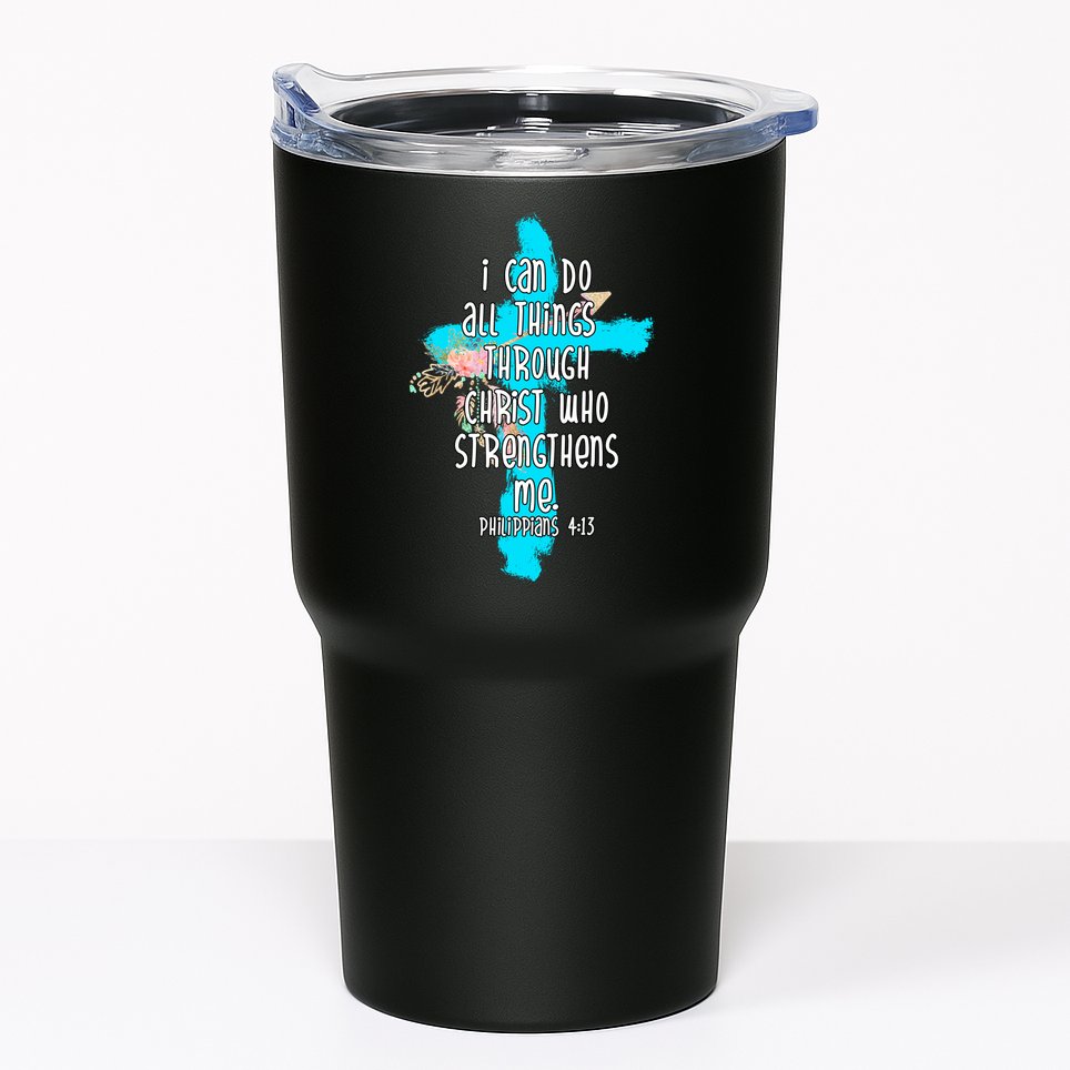 I Can Do All Things Through Christ Philippians 4:13 Bible Verse Tumbler