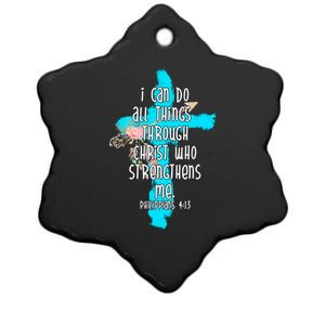 I Can Do All Things Through Christ Philippians 4:13 Bible Verse Ceramic Star Ornament