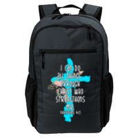 I Can Do All Things Through Christ Philippians 4:13 Bible Verse Daily Commute Backpack