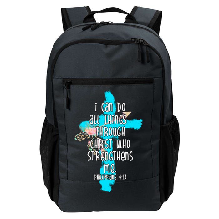 I Can Do All Things Through Christ Philippians 4:13 Bible Verse Daily Commute Backpack