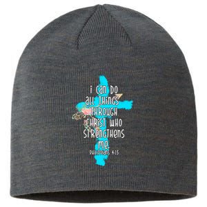 I Can Do All Things Through Christ Philippians 4:13 Bible Verse Sustainable Beanie