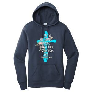 I Can Do All Things Through Christ Philippians 4:13 Bible Verse Women's Pullover Hoodie