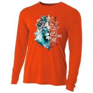 I Can Do All Things Through Christ Lion Faith Christian Cooling Performance Long Sleeve Crew