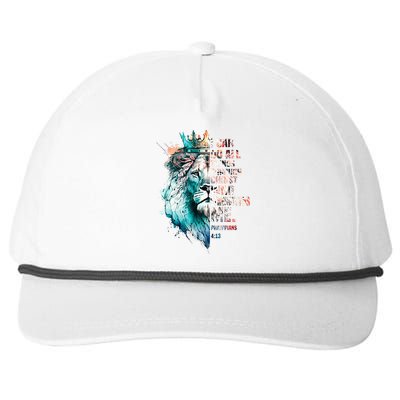 I Can Do All Things Through Christ Lion Faith Christian Snapback Five-Panel Rope Hat