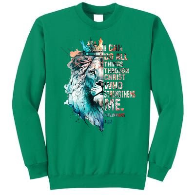 I Can Do All Things Through Christ Lion Faith Christian Sweatshirt