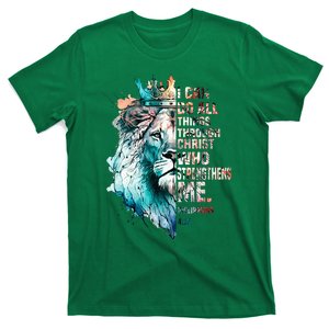 I Can Do All Things Through Christ Lion Faith Christian T-Shirt