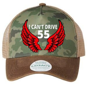 I Cant Drive 55 Funny Gift Angel Wings Side Logo Legacy Tie Dye Trucker Hat