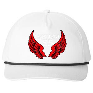 I Cant Drive 55 Funny Gift Angel Wings Side Logo Snapback Five-Panel Rope Hat