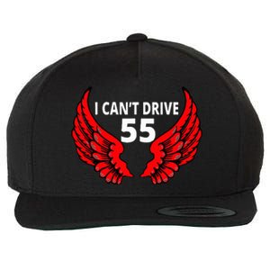 I Cant Drive 55 Funny Gift Angel Wings Side Logo Wool Snapback Cap