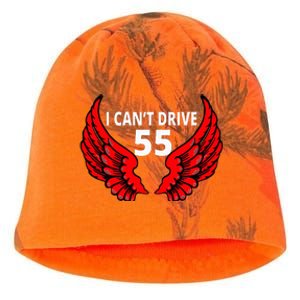 I Cant Drive 55 Funny Gift Angel Wings Side Logo Kati - Camo Knit Beanie