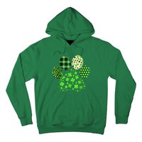 Irish Cute Dog Paw Clovers St Patricks Day Lucky Shamrock Hoodie