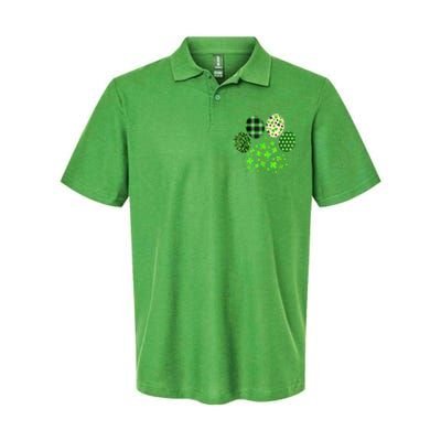 Irish Cute Dog Paw Clovers St Patricks Day Lucky Shamrock Softstyle Adult Sport Polo